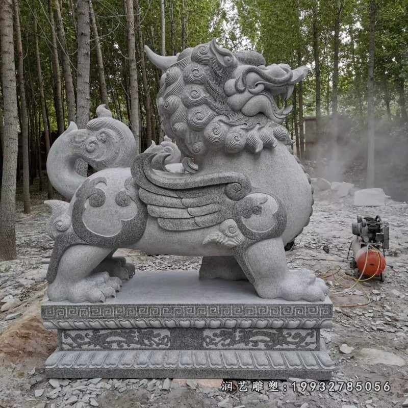 公园青石石雕貔貅 (4)