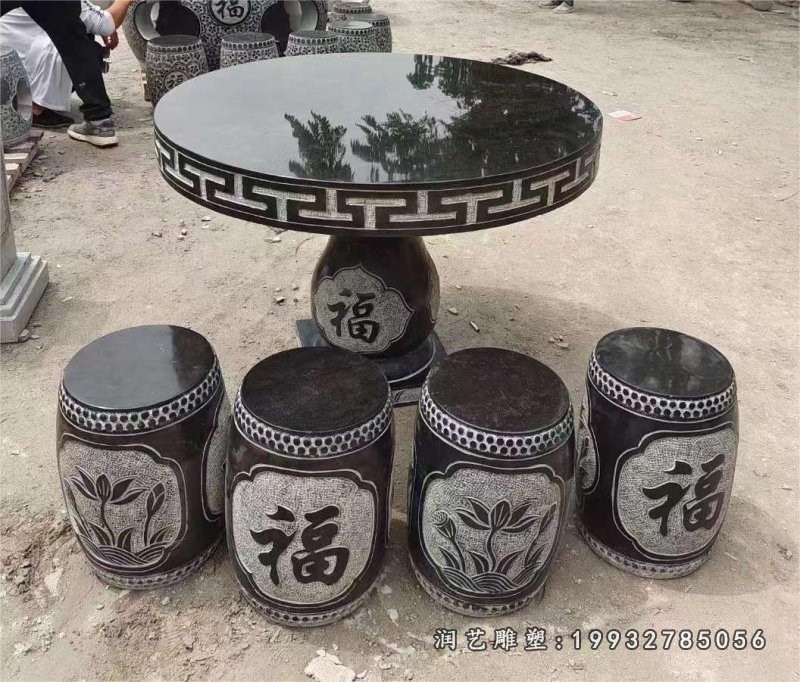 商场石雕桌椅凳 (7)