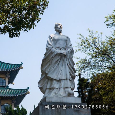 大理石园林屈原雕塑