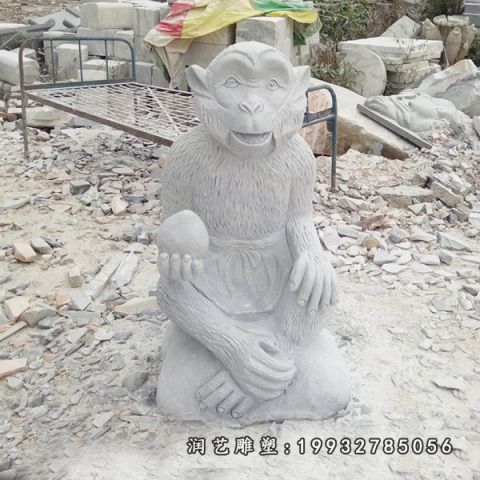 大理石公园猴子雕塑