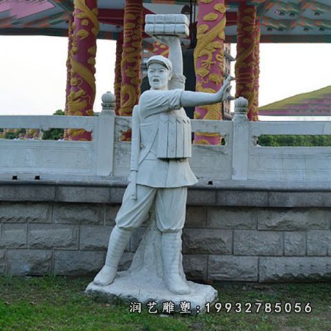 大理石董存瑞雕塑