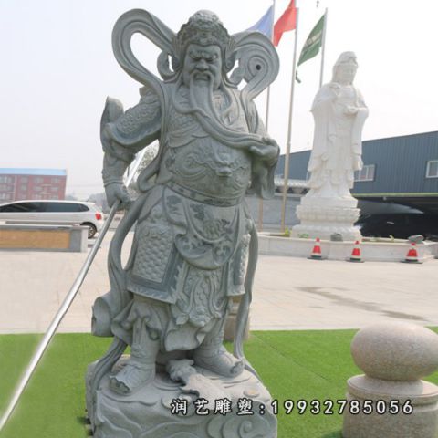 大理石古代关公雕塑