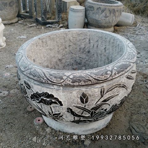 大理石庭院水缸雕塑