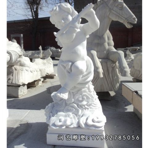 汉白玉天使公园雕塑