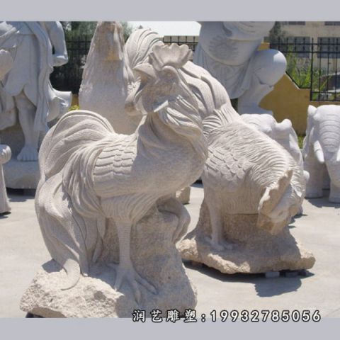 大理石鸡公园雕塑