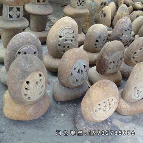 大理石石灯公园雕塑