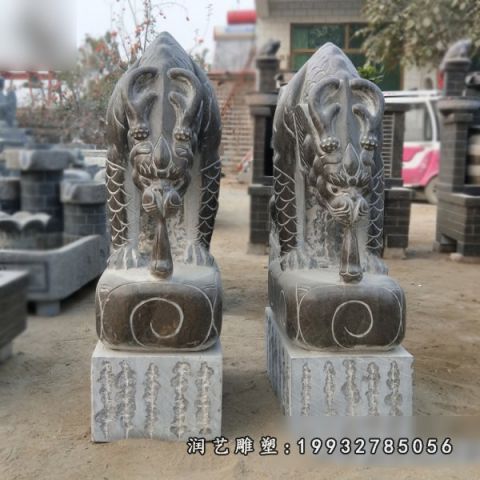 大理石避水兽公园雕塑