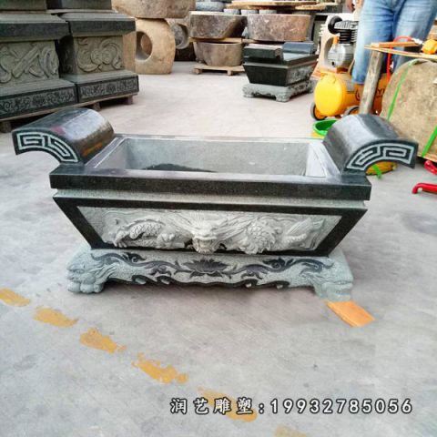 方形香炉大理石雕塑
