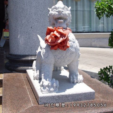 大理石独角兽公园雕塑
