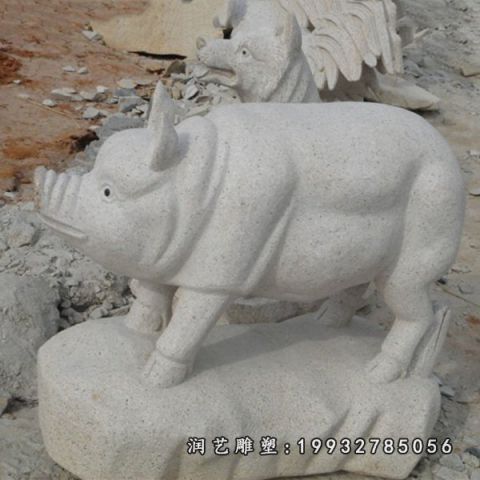 大理石园林猪雕塑