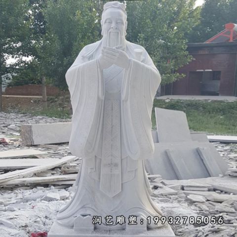 大理石孔子校园雕塑