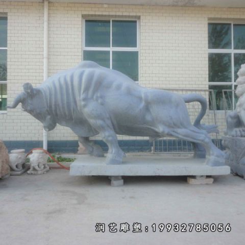 公园大理石牛雕塑