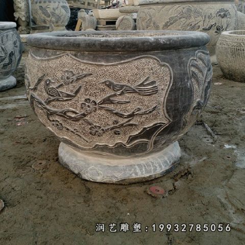 大理石公园水缸雕塑