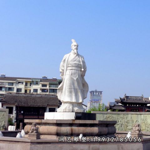 广场大理石范蠡雕塑
