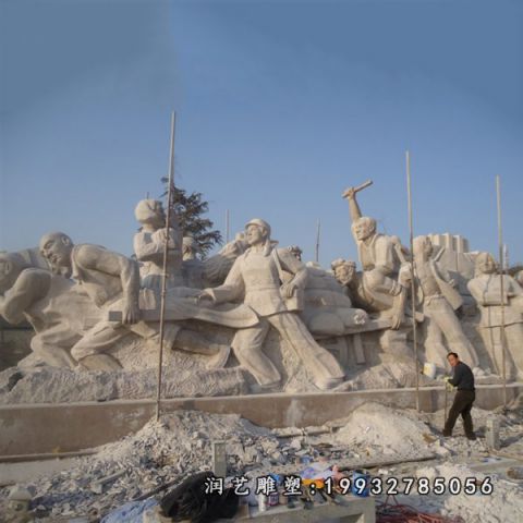 大理石工人雕塑