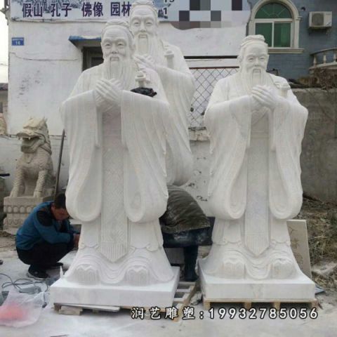 大理石孔子雕塑