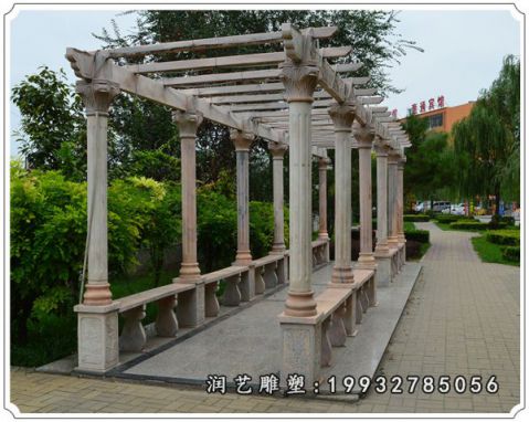 公园长廊大理石雕塑