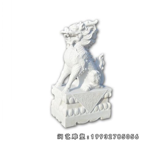 汉白玉麒麟石雕