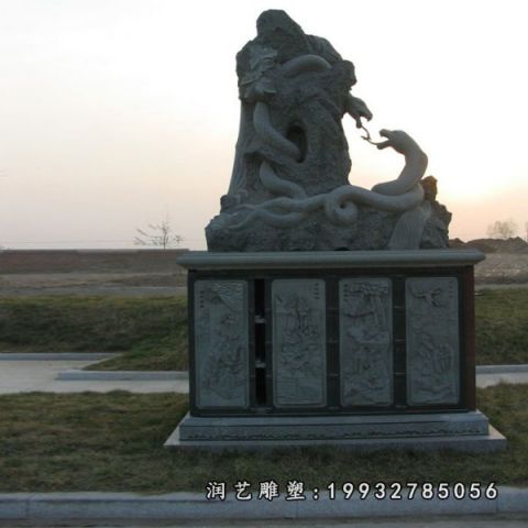 十二生肖大理石雕塑