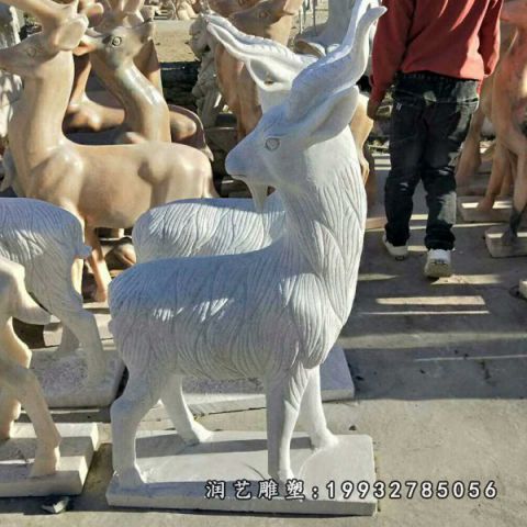 公园大理石羊雕塑