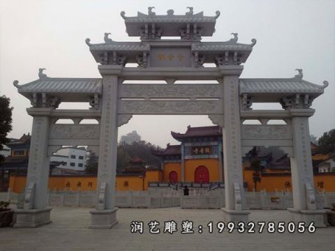 广场牌楼大理石雕塑