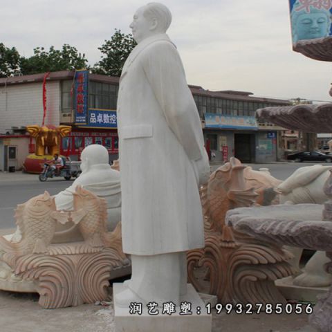 大理石园林毛泽东雕塑