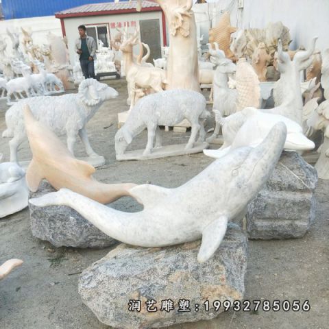 大理石公园海豚雕塑