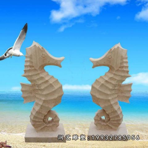 大理石海马雕塑
