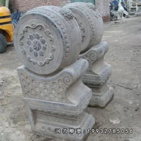 庭院抱鼓石大理石雕塑
