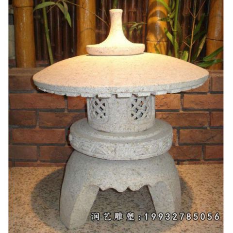 大理石公园石灯笼雕塑