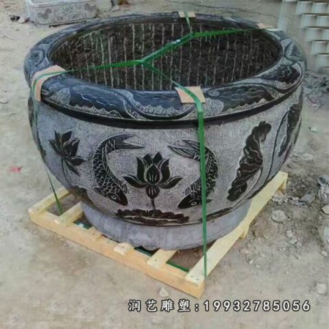 大理石水缸公园雕塑