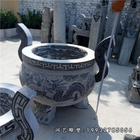 三足香炉大理石雕塑