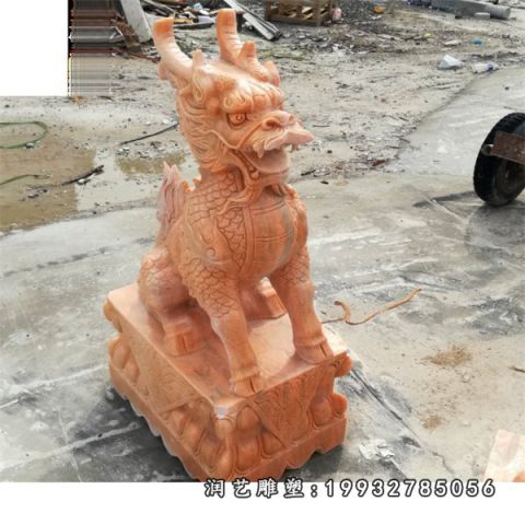 大理石麒麟商场雕塑