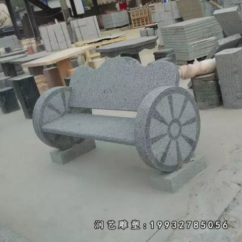 大理石长椅雕塑