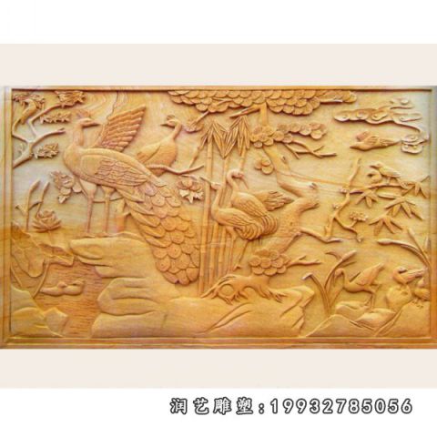 公园晚霞红壁画雕塑