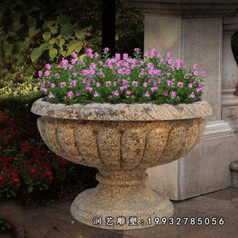 花盆大理石公园雕塑