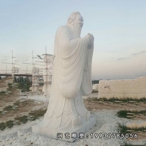 校园孔子大理石雕塑