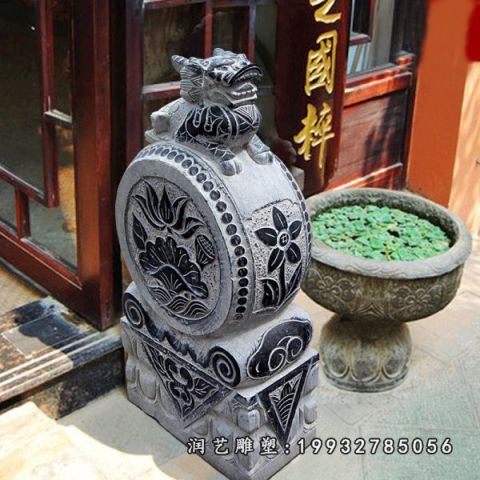 大理石抱鼓石庭院雕塑
