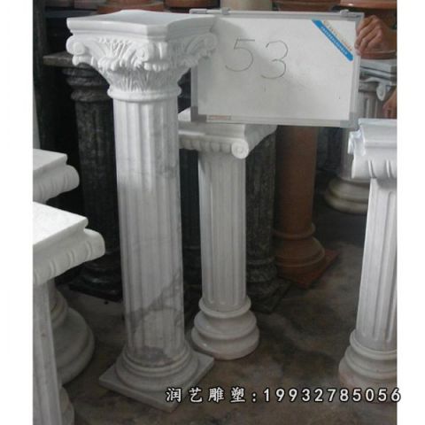 罗马柱公园大理石雕塑