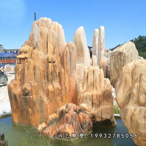 公园假山大理石雕塑