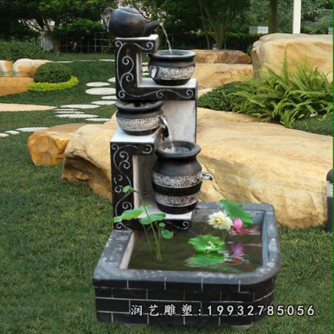 公园大理石水池雕塑