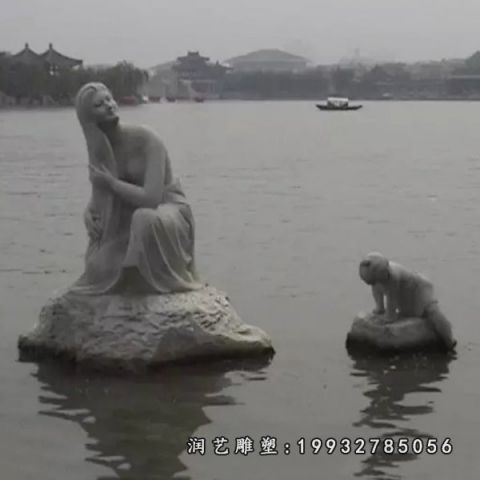 园林大理石母子雕塑