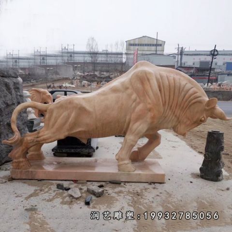 大理石园林牛雕塑