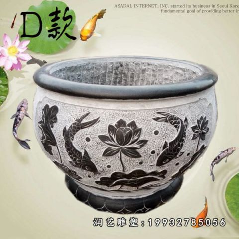 水缸庭院大理石雕塑