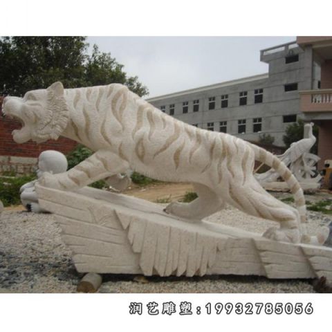 公园大理石老虎雕塑