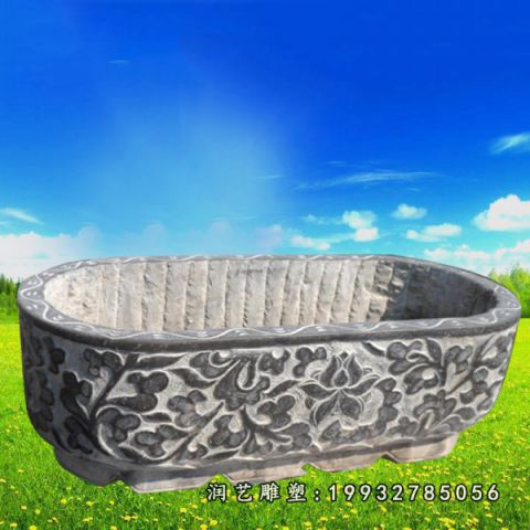 公园大理石水缸雕塑