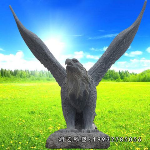 大理石展现雄鹰雕塑