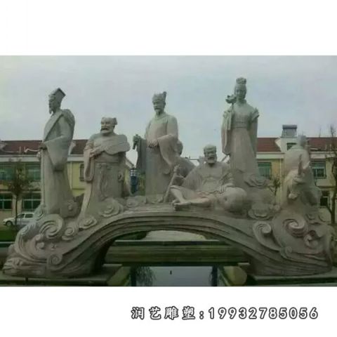 园林大理石八仙雕塑