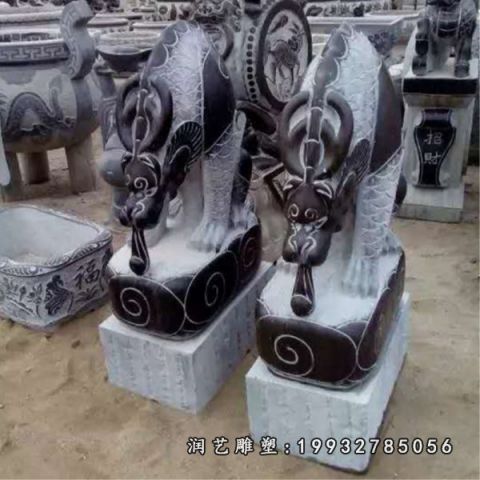 园林避水兽大理石雕塑