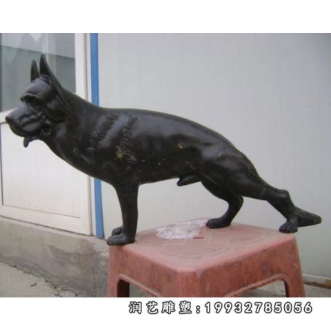 园林大理石狗雕塑